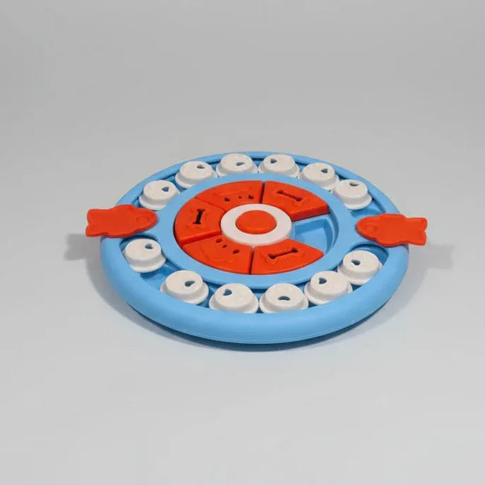 Pizza Puzzle Treat Toy for Dogs & Cats - Interactive Slow Feeder-Blue V1242-PAWSTOCKP4
