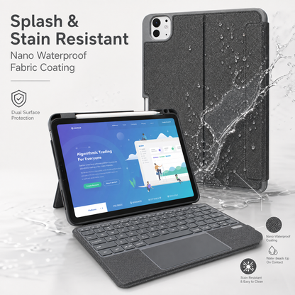 SENYOSON Black iPad Keyboard Case for iPad 7th 8th 9th Generation 10.2 Inch 2019/2020/2021 & iPad Air 3 10.5 V1243-CTAKEYBOARD-IPADCASE102-BLACK