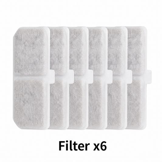 Cat Water Fountain Replacement Filters,for YSJ 1101 Water Fountain, 6 Pack Pet Fountain Filters with V1243-FILTER