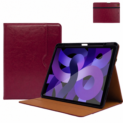 SENYOSON Dark Red iPad Pro Case for iPad Pro 11" 5th Gen M4 2024, Premium Leather Folio Stand Cover with V1243-PG-IPADCASE11PRO-DARKRED