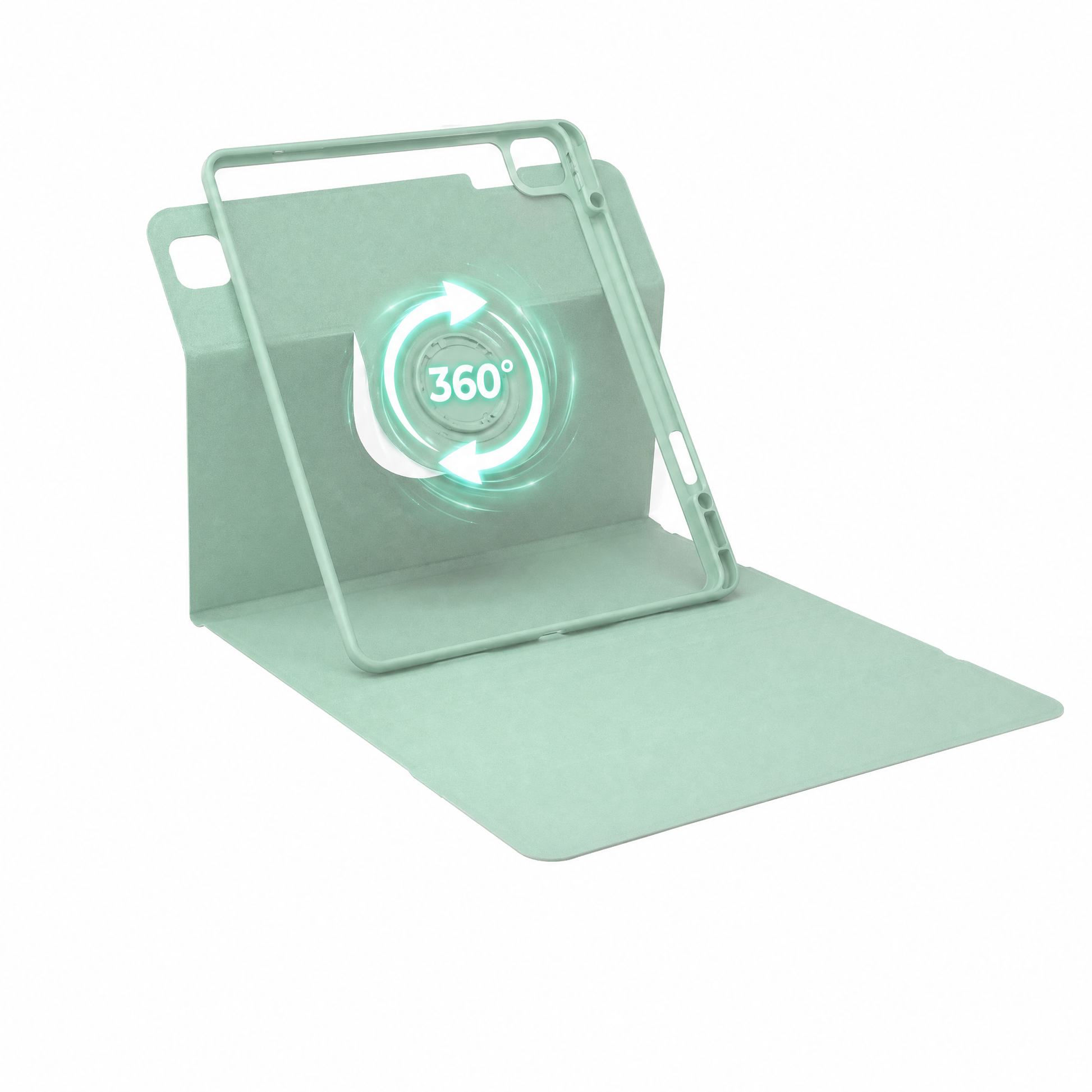 SENYOSON Green iPad Case for 9.7 Inch iPad 5th/6th Generation & iPad Air 2, Detachable Magnetic Rotating V1243-ROTATING-IPADCASE97-GREEN