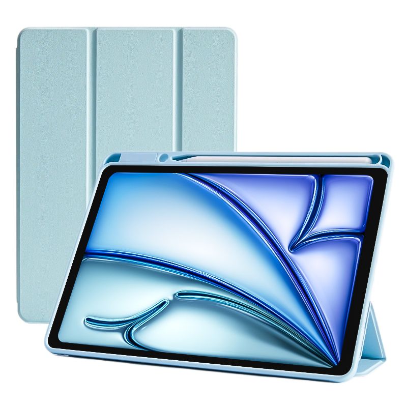 SENYOSON Blue Trifold Stand Case Slim Lightweight Soft TPU Case for iPad 11th Generation (A16) 11 Inch 2025, V1243-TRIFOLD-IPADCASE10TH-BLUE