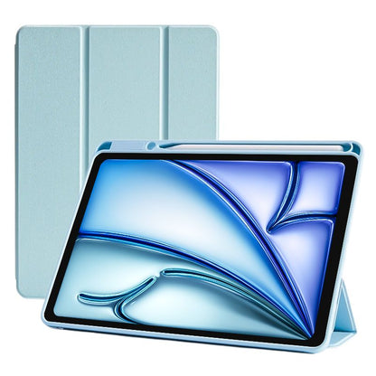SENYOSON Blue Trifold Stand Case Slim Lightweight Soft TPU Case for iPad 11th Generation (A16) 11 Inch 2025, V1243-TRIFOLD-IPADCASE10TH-BLUE