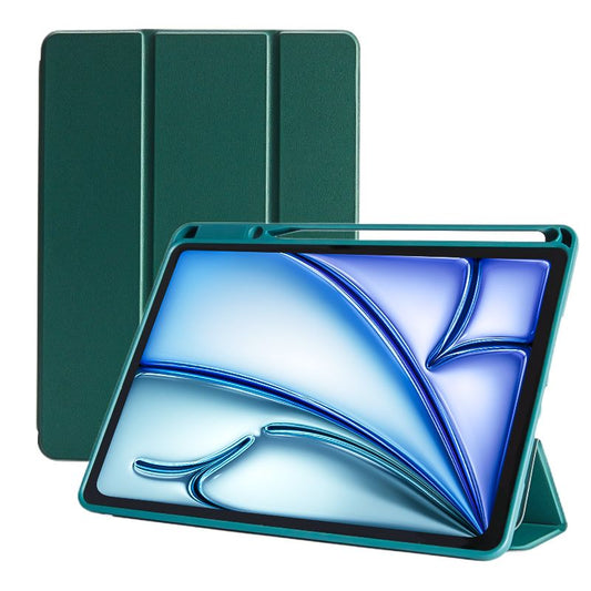SENYOSON Green Trifold Stand Case Slim Lightweight Soft TPU Case for iPad 11th Generation (A16) 11 Inch 2025, V1243-TRIFOLD-IPADCASE10TH-GREEN