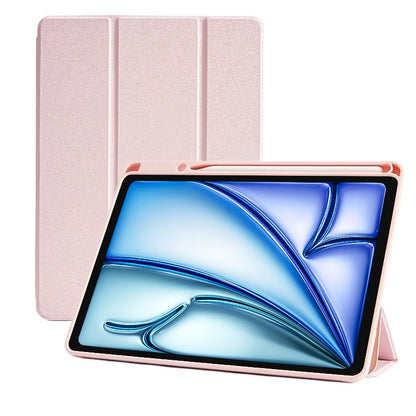 SENYOSON Pink Trifold Stand Case Slim Lightweight Soft TPU Case for iPad 11th Generation (A16) 11 Inch 2025, V1243-TRIFOLD-IPADCASE10TH-PINK