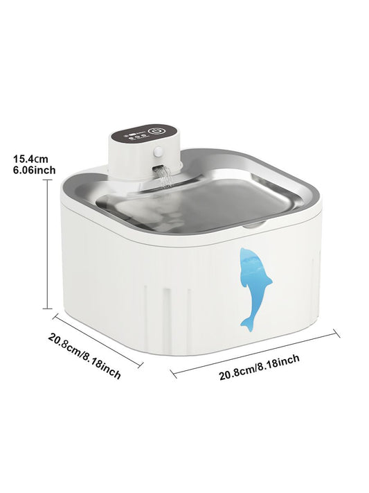 U7 Cat Water Fountain Waterer 3L/101oz, Wireless & USB Rechargeable Pet Water Fountain with 304 Stainless V1243-U7PETWATERFOUNTAIN