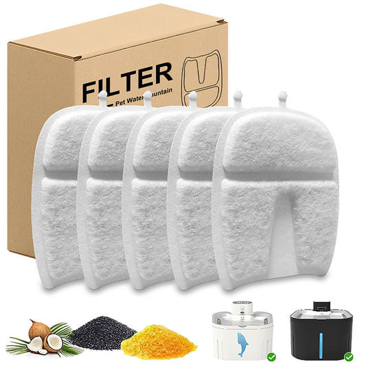U7 Cat Water Fountain Filters 5 Pack, Triple Filtration Pet Water Fountain Replacement Filters, Food Grade V1243-U7PETWATERFOUNTAINFILTERS