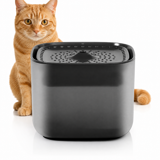 Black 3L/101oz Automatic Cat Water Fountain, Pet Water Dispenser with USB Wired Power, Detachable Design, V1243-XC528CATFOUNTAINBLACK