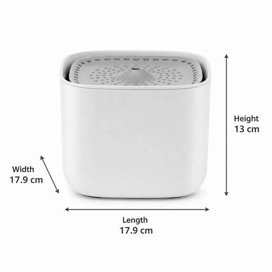 White 3L/101oz Automatic Cat Water Fountain,6 Filters Included, Pet Water Dispenser with USB Wired Power, V1243-XC528CATFOUNTAINWHITE6FILTERS