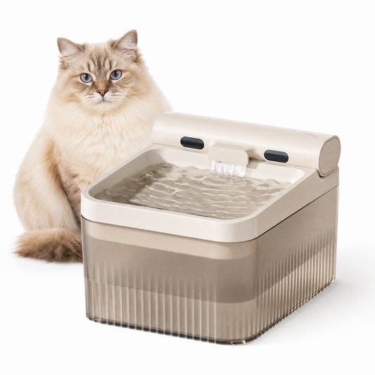 Cream White Cat Water Fountain 3L, Cordless Pet Water Dispenser for Cats & Small Dogs, Smart Sensor, 3 Modes, V1243-YSJ1008CATWATERFOUNTAINCREAMWHITE