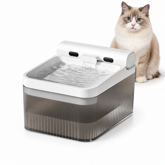 White Cat Water Fountain 3L, Cordless Pet Water Dispenser for Cats & Small Dogs,Wireless Pet Fountain, Smart V1243-YSJ1008CATWATERFOUNTAINWHITE