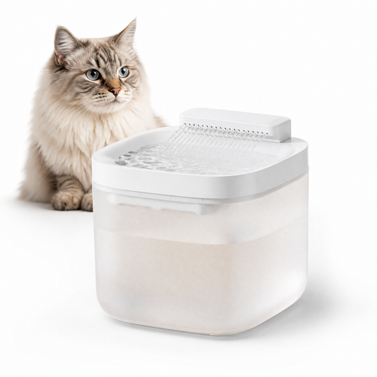 White Cat Water Fountain 3L, Wired Pet Water Dispenser for Cats & Small Dogs, Waterfall-Style Quiet Drinking V1243-YSJ1101CATWATERFOUNTAINWHITE