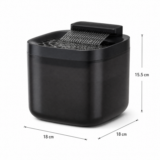 Black Cat Water Fountain 3L,6 Filter included, Wired Pet Water Dispenser for Cats & Small Dogs, V1243-YSJ1101PETWATERFOUNTAINBLACKFILTERS