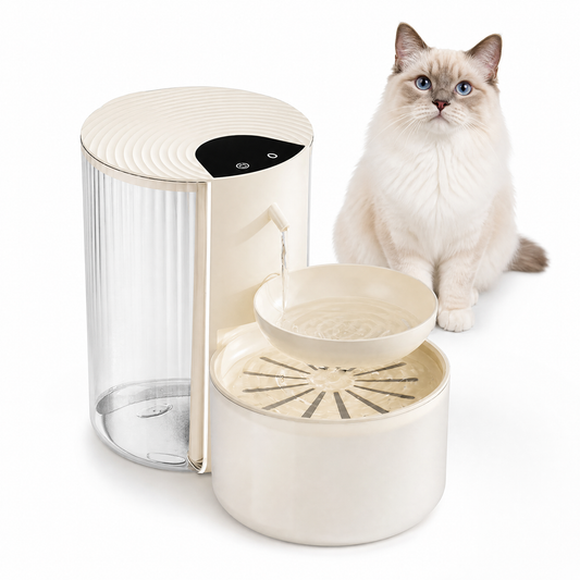 Cream White Smart Pet Water Dispenser 3L Cordless Cat Water Fountain No Filter Required, Rechargeable V1243-YSJ778SMARTPETWATERDISPENSERCREAMWHITE
