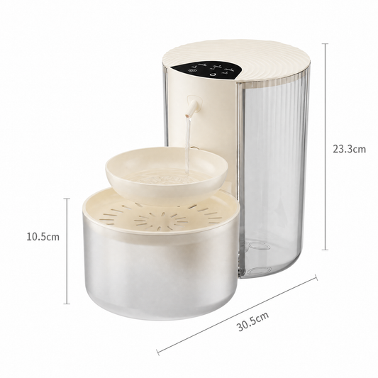 Cream White Smart Pet Water Dispenser 3L Cordless Cat Water Fountain No Filter Required, Rechargeable V1243-YSJ778SMARTPETWATERDISPENSERCREAMWHITE