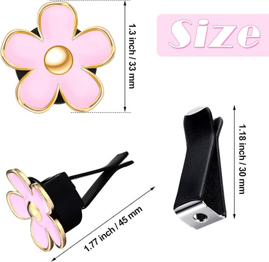 6 Pcs Daisy Flower Air Vent Clip Accessories Air Conditioning Outlet Clip Car Air Freshener Dashboard V1250-B098WL6JY2