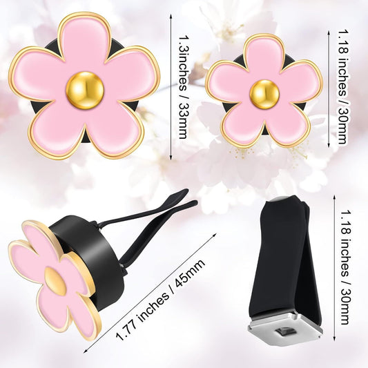 6 Pcs Daisy Flower Air Vent Clip Accessories Air Conditioning Outlet Clip Car Air Freshener Dashboard V1250-B09NSFNQFT