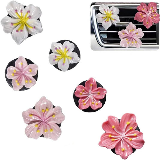 Cute Car Air Fresheners Vent Clips 6 PCS, Flower Air Vent Clips Pink Car Accessories Interior Aesthetic Women V1250-B0CBVDV8BC