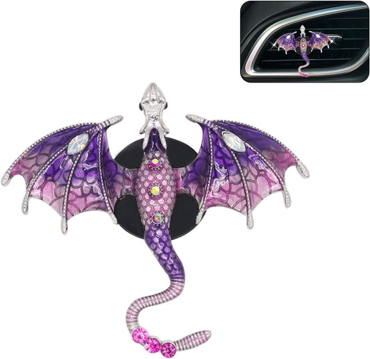 Purple Dragon Car Accessory,1pcs Bling Wyvern Car Air Freshener Vent Clip,Cute Girly Refillable Air Freshener V1250-B0CWGQKZSY