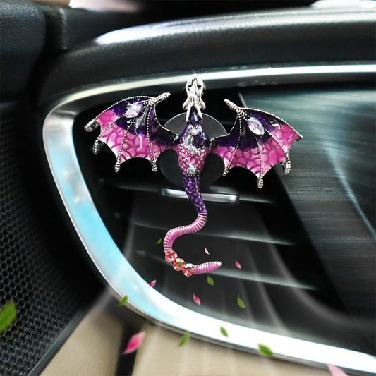 Purple Dragon Car Accessory,1pcs Bling Wyvern Car Air Freshener Vent Clip,Cute Girly Refillable Air Freshener V1250-B0CWGQKZSY