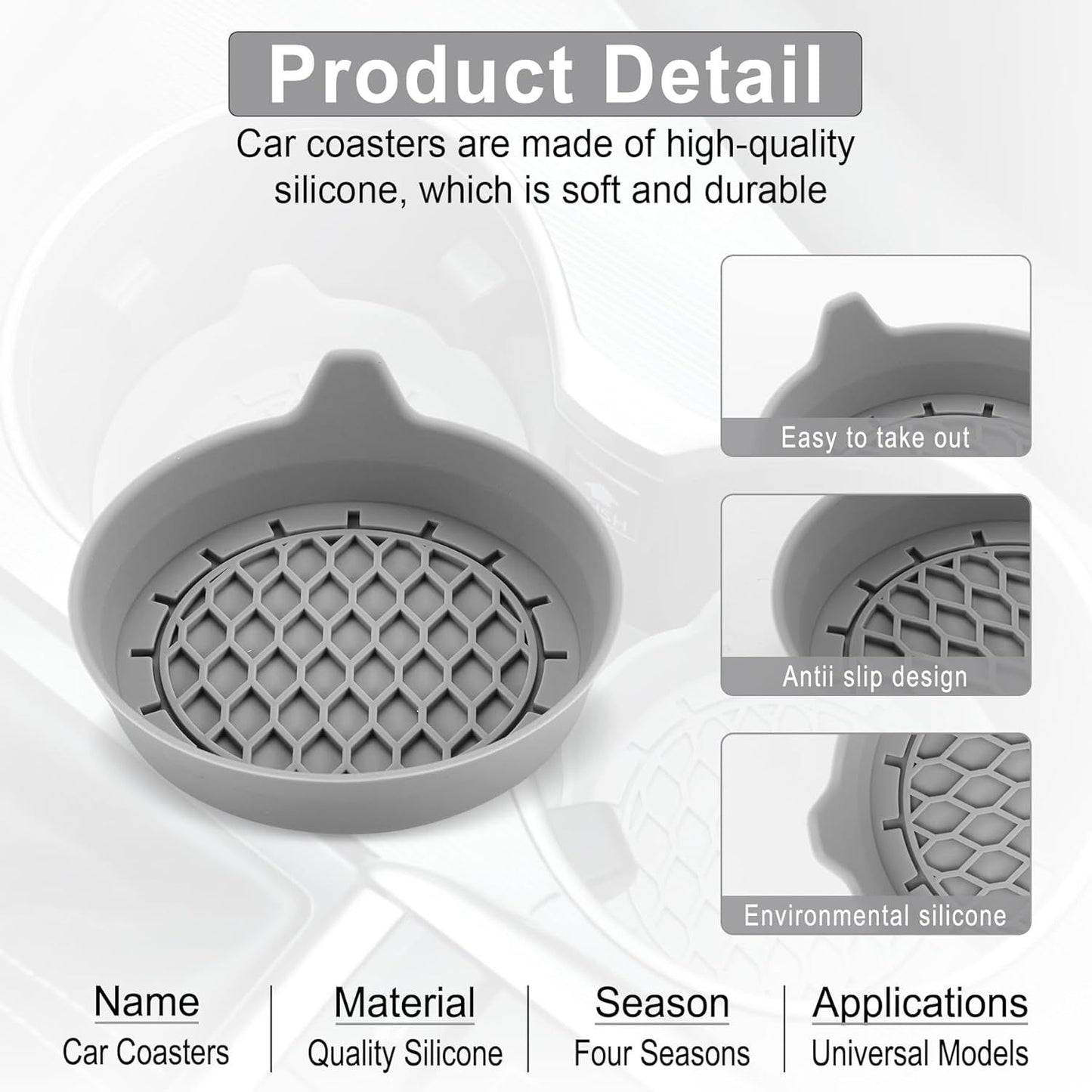 Car Cup Holder Coaster, Silicone Cup Holder Insert, Universal Non-Slip Cup Holders, Car Accessories Interior V1250-B0CWQ78C9F