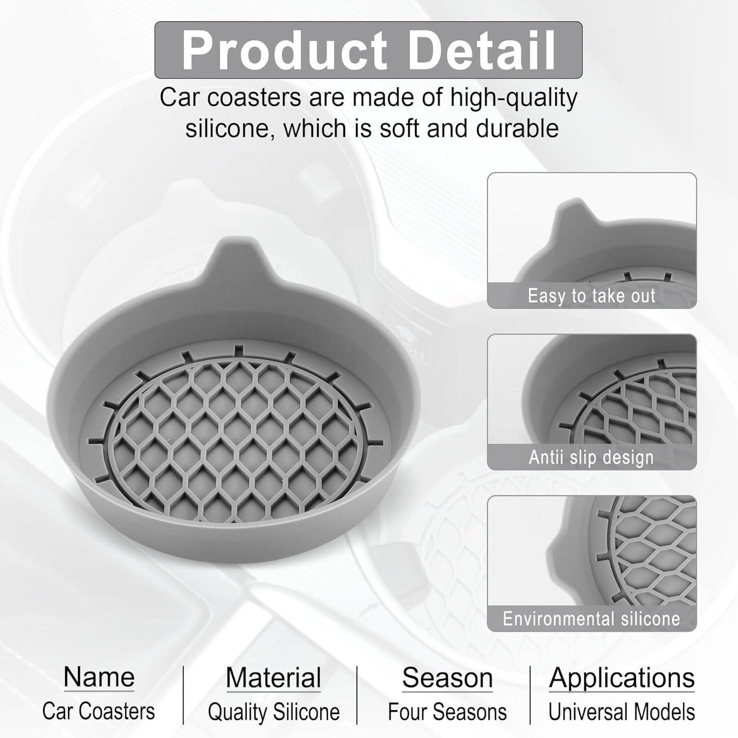 Car Cup Holder Coaster, Silicone Cup Holder Insert, Universal Non-Slip Cup Holders, Car Accessories Interior V1250-B0CWQ78C9F