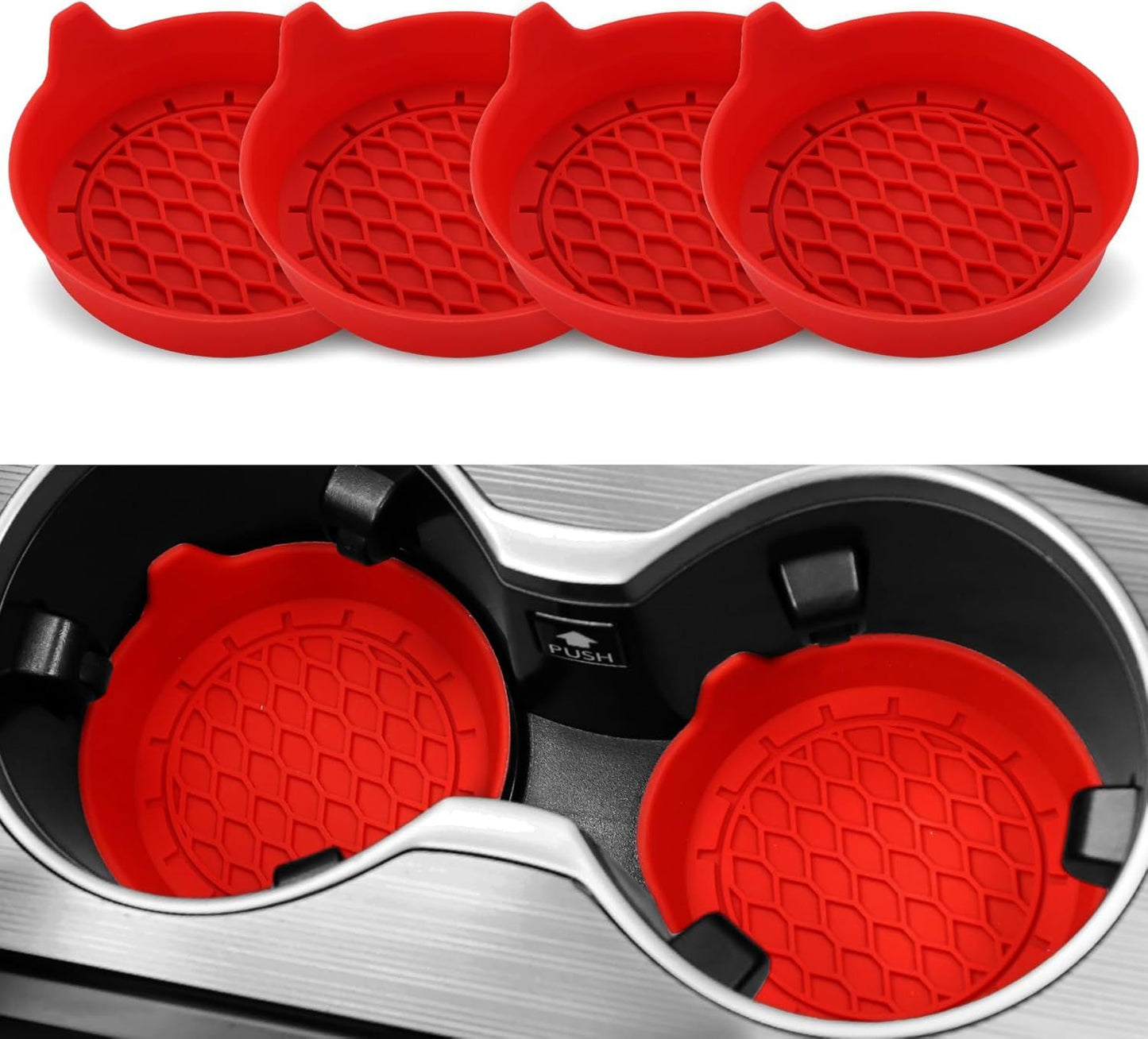 Car Cup Holder Coaster, Silicone Cup Holder Insert, Universal Non-Slip Cup Holders, Car Accessories Interior V1250-B0CWQ7JGCV