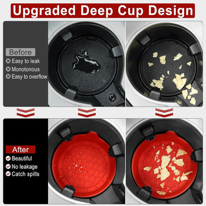 Car Cup Holder Coaster, Silicone Cup Holder Insert, Universal Non-Slip Cup Holders, Car Accessories Interior V1250-B0CWQ7JGCV