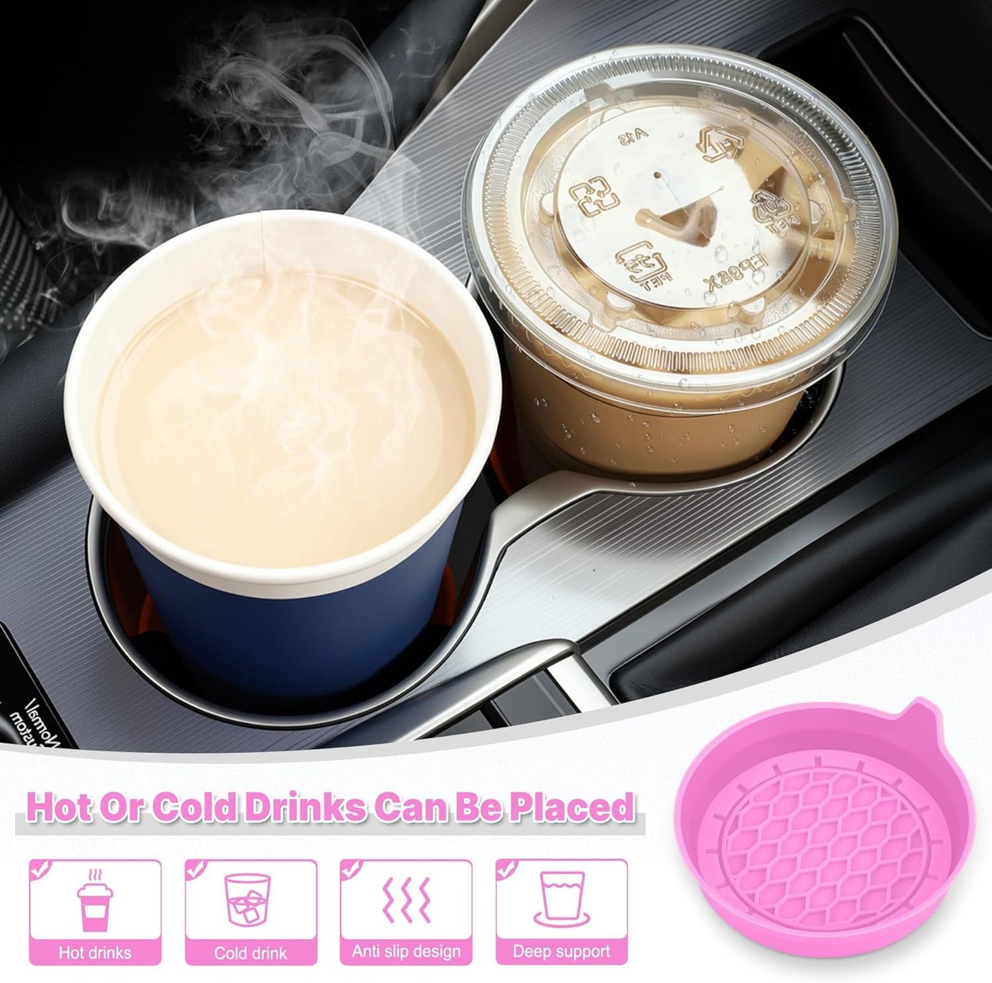 Car Cup Holder Coaster, Silicone Cup Holder Insert, Universal Non-Slip Cup Holders, Car Accessories Interior V1250-B0CWQ7ZFWB