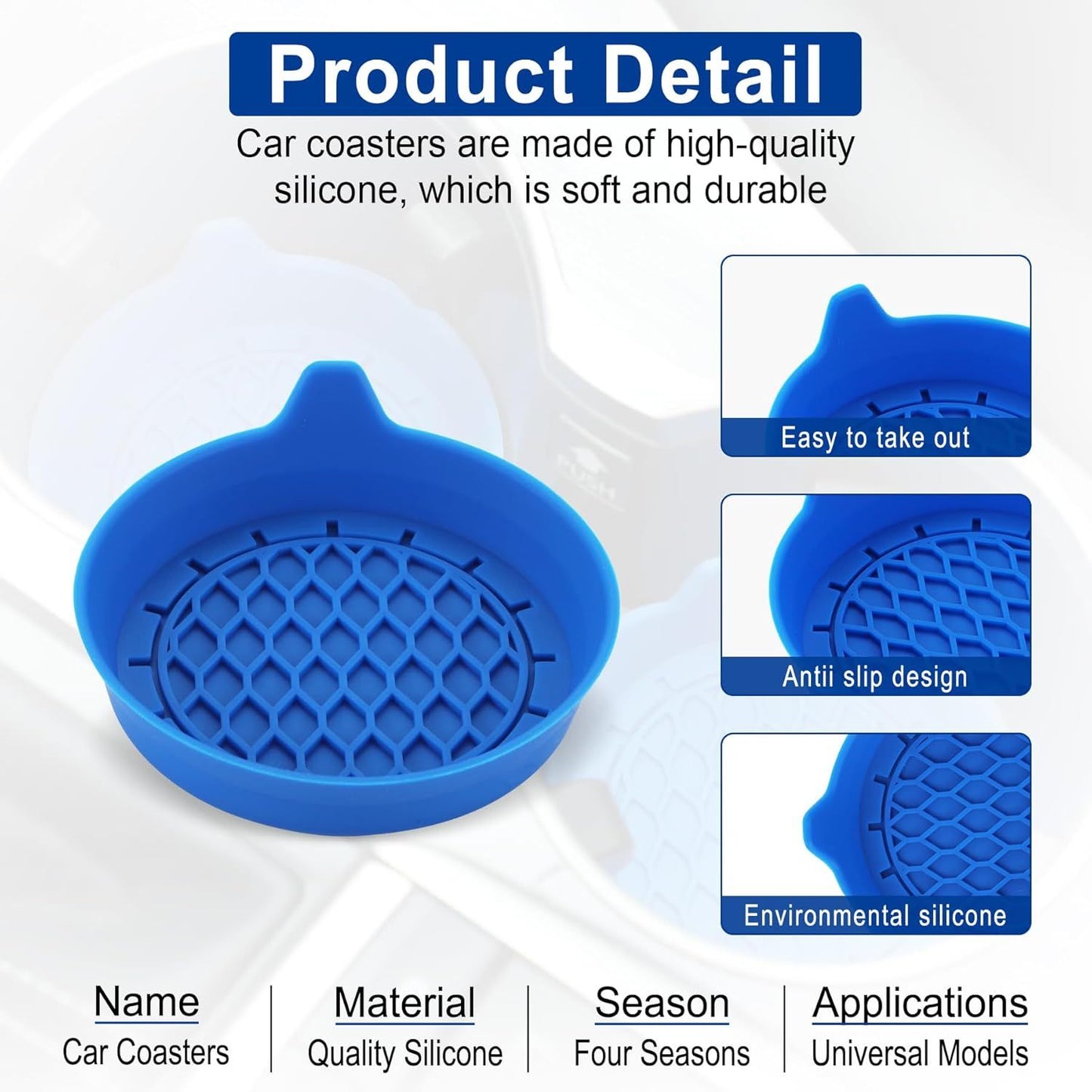 Car Cup Holder Coaster, Silicone Cup Holder Insert, Universal Non-Slip Cup Holders, Car Accessories Interior V1250-B0CWQ8167J