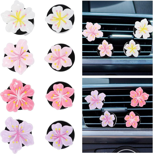 8Pcs Cute Car Air Freshener Vent Clips, Resin Flower Vent Clips, Cute Car Accessories for Women Interior V1250-B0GL89VW48