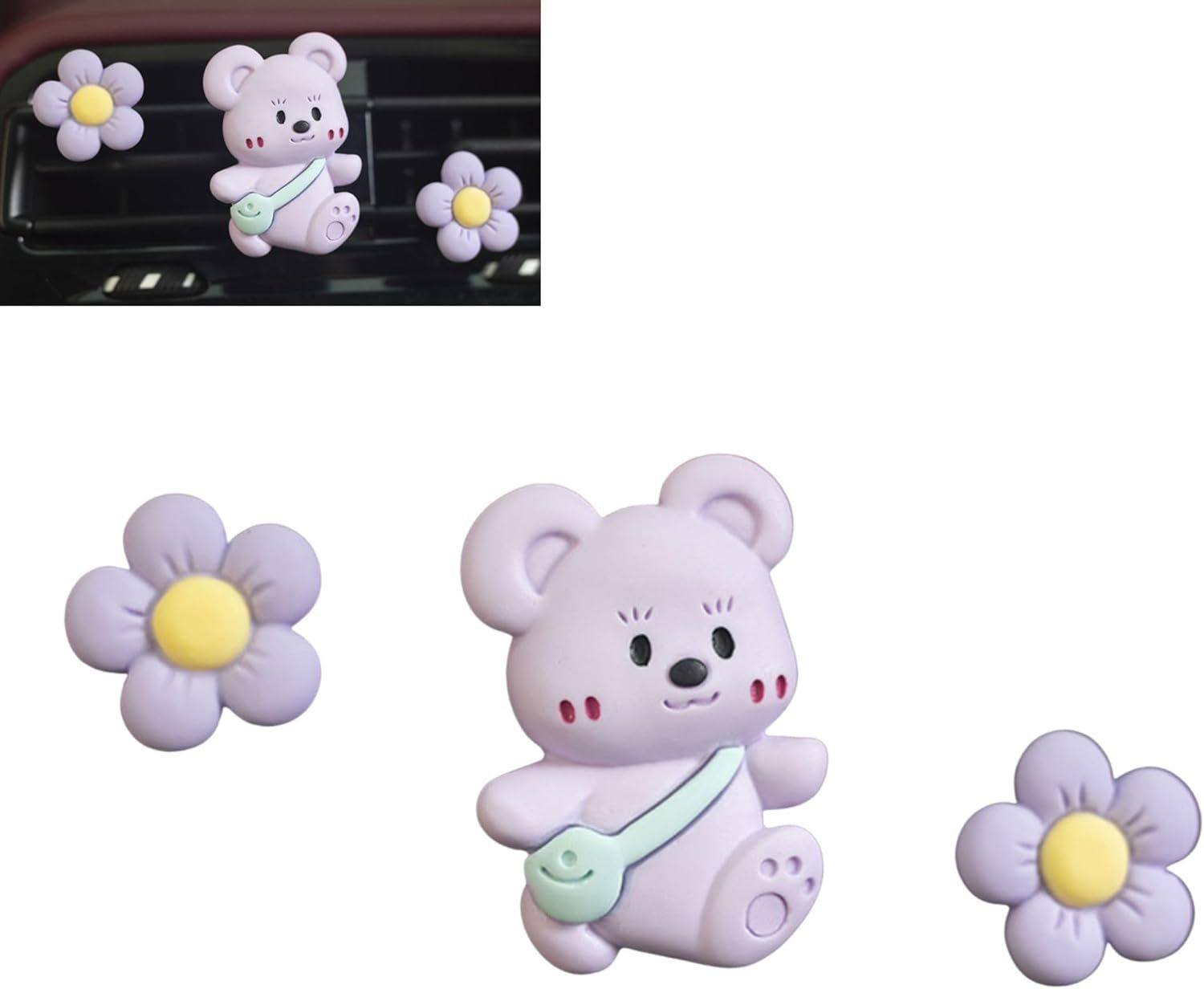 3Pcs Cute Bear Car Air Freshener Vent Clips, Aromatherapy Car Decor for Girls V1250-B0GVJNVN6T
