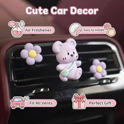 3Pcs Cute Bear Car Air Freshener Vent Clips, Aromatherapy Car Decor for Girls V1250-B0GVJNVN6T