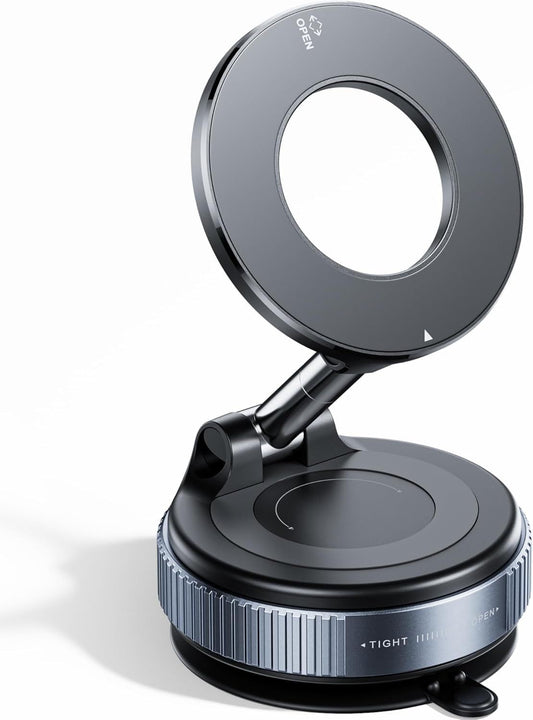 2026 Upgraded Vacuum Magnetic Car Phone Holder 360 degrees Reinforced 96LBS Ultra Suction Cup Phone Mount for V1250-QLSC008