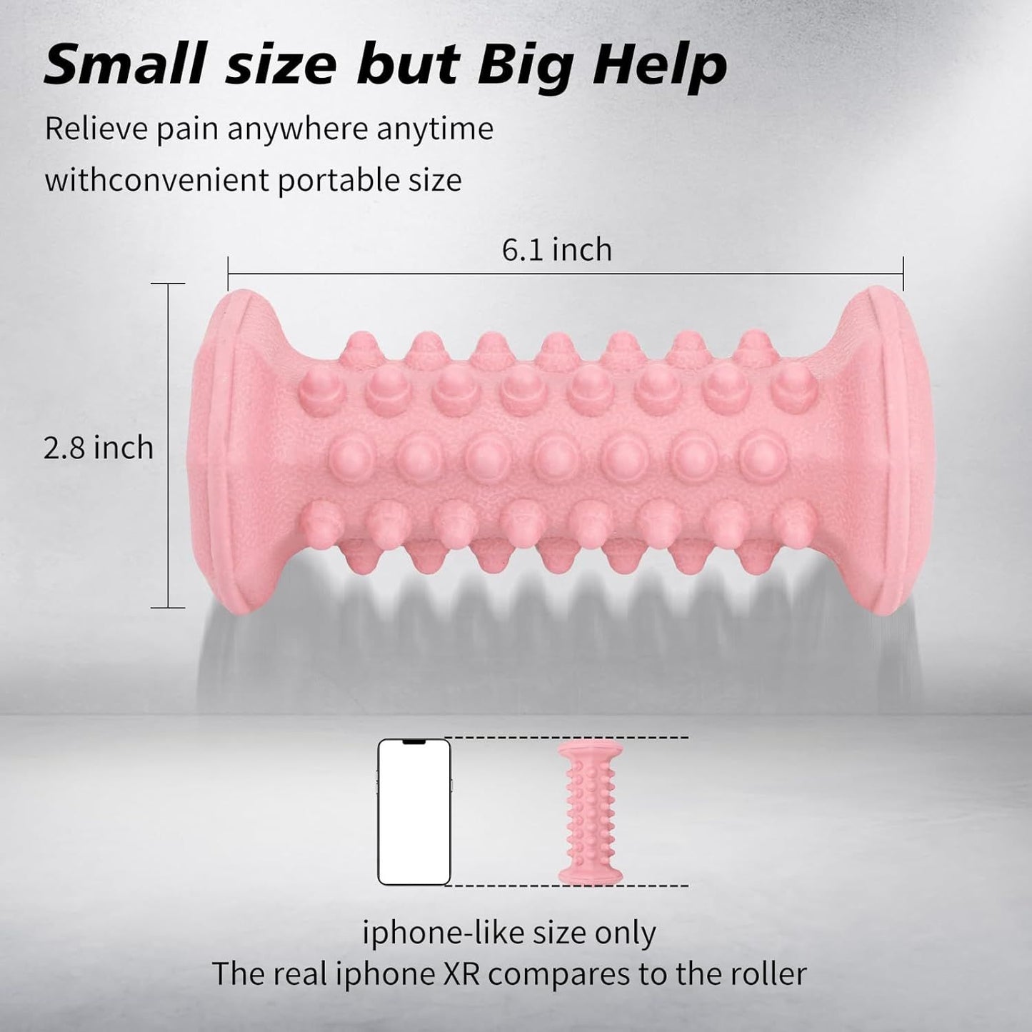 Plantar Fasciitis Relief,Foot Roller,Foot Massager Roller for Deep Tissue Muscle Massage,Portable Reflexology V1250-QLSC013-PINK