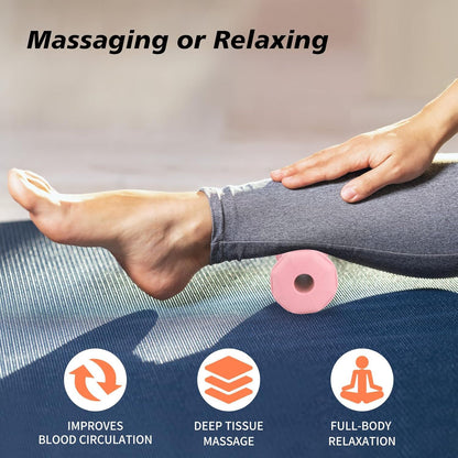Plantar Fasciitis Relief,Foot Roller,Foot Massager Roller for Deep Tissue Muscle Massage,Portable Reflexology V1250-QLSC013-PINK