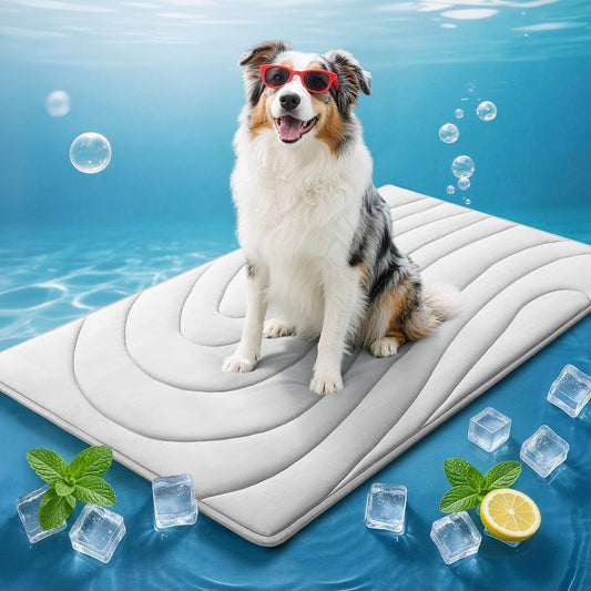 Cooling Mat for Dogs, 48" x 28" Self-Cooling Dog Bed with Arc-Chill Technology 3.0, Non-Slip Washable Pet V1250-QLSC024-L