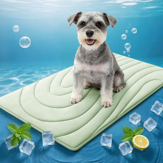Cooling Mat for Cats, 36"x23" Self-Cooling Dog Bed with Arc-Chill Technology 3.0(QMAX>0.5), Non-Slip Washable V1250-QLSC025-M
