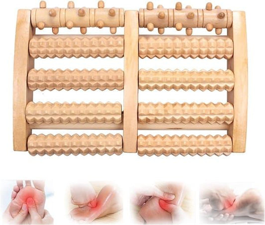 Wooden Foot Roller Massager, Natural Wood Foot Massage Roller Tool for Plantar Fasciitis Relief, Foot Pain V1250-QLSC035-MZ-01