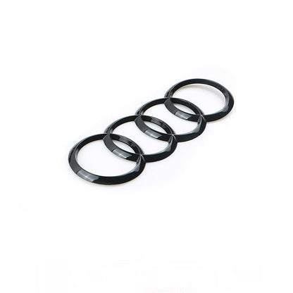 Gloss Black Audi Rings Emblem Set, Front 273mm + Rear 192mm Black Badge Replacement Kit for Audi A1 A3 A4 A5 V1250-QLSC041-CB-01