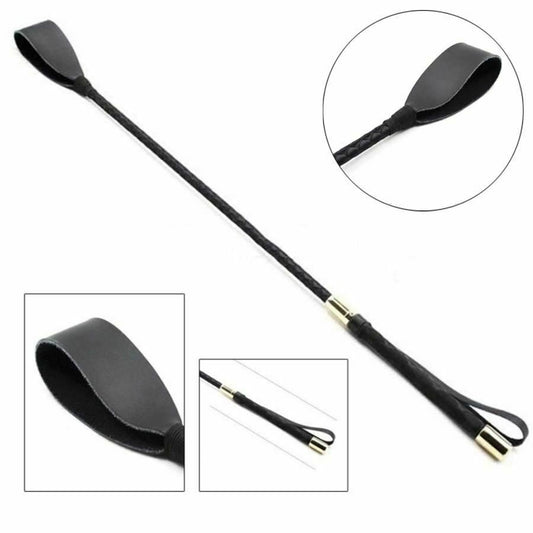House Of Dasein Black Flat Bdsm Impact Play Spanking Crop Toys Bondage Restraints - Black V1257-15198654562370