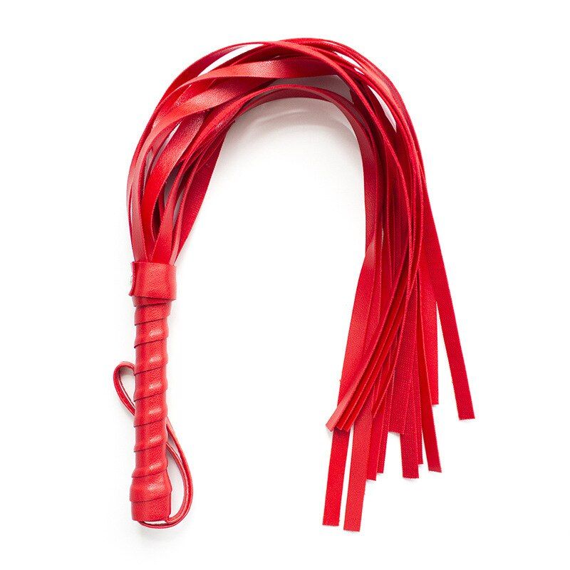 House Of Dasein 45Cm Black White Red Flogger Bdsm Impact Play Toy - Red - 45Cm V1257-15198776590402