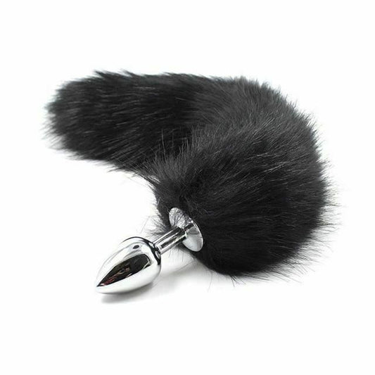 House Of Dasein Stainless Steel Anal Plug Tail Pet Puppy Fox Cosplay Kink Bdsm Fetish - Black V1257-15316746469442