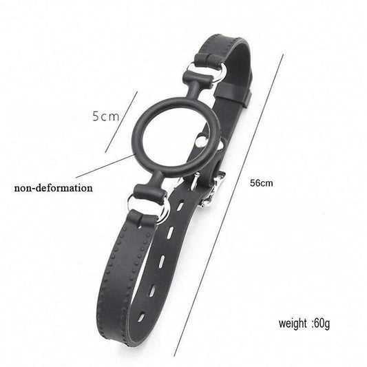 House Of Dasein Ring Gag Open Mouth Face Deep Throat Slave Training Bdsm Bondage Restraints - Black V1257-15331709648962