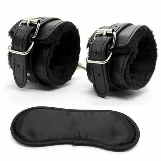 House Of Dasein Blindfold Cuffs Set Sensory Deprivation Bondage Kink Bdsm Restraints - Black V1257-15331720855618