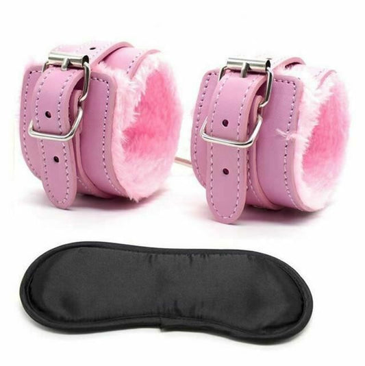 House Of Dasein Blindfold Cuffs Set Sensory Deprivation Bondage Kink Bdsm Restraints - Pink V1257-15331720888386
