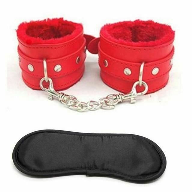 House Of Dasein Blindfold Cuffs Set Sensory Deprivation Bondage Kink Bdsm Restraints - Red V1257-15331720921154