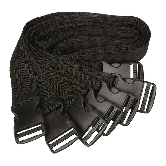 House Of Dasein 7 Piece Full Body Bondage Kit Nylon Restraints Fetish - Black V1257-15332582457410