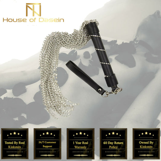 House Of Dasein Metal Chain Flogger Impact Play Spanking Whip Paddle Bdsm Bondage Restraints V1257-15360269844546