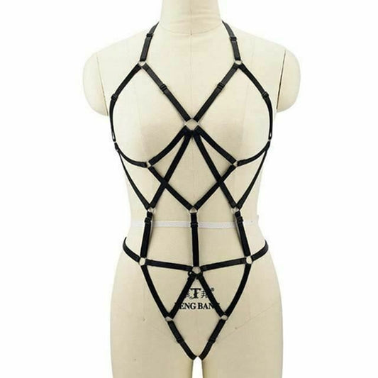 House Of Dasein Body Harness Women Lingerie Bondage Fetish Kink Restraints - Black N0095 V1257-15368892842050
